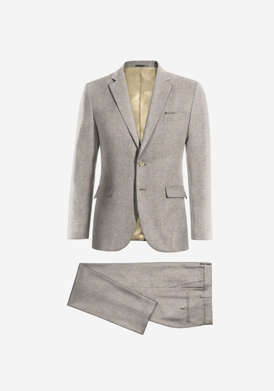 Beige Grey Suit