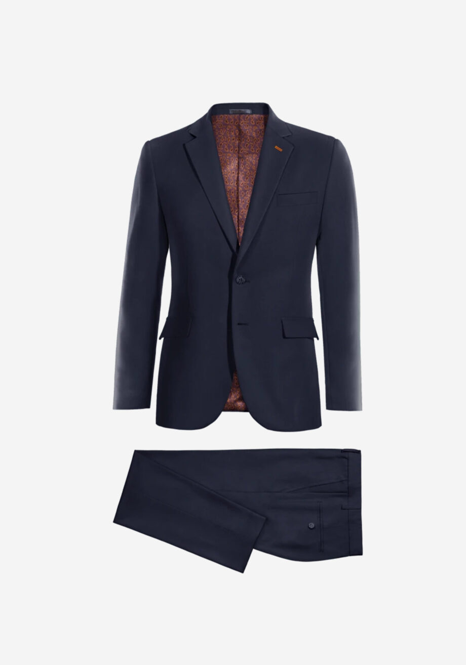 Navy Blue Wool Suit